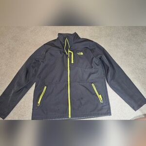 The North Face Boys Charcoal Jacket with Lime Accents Size 18
